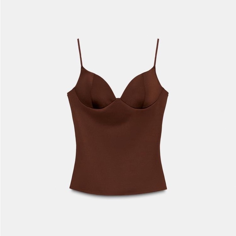 Zara Brown Sculpted Camisole